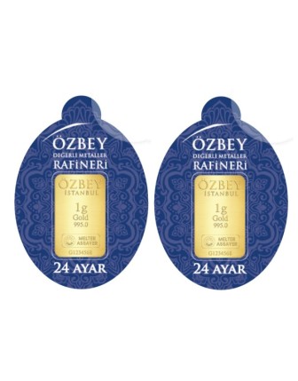 1 Gr 24 Ayar Külçe Altın (2 adet)